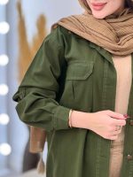 مانتو جیب پیله آستین برش دار کد 5546 - تصویر 20
