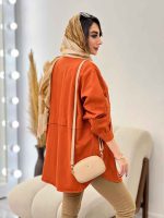 مانتو جیب پیله آستین برش دار کد 5483 - تصویر 34