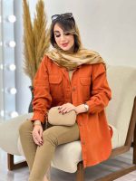 مانتو جیب پیله آستین برش دار کد 5483 - تصویر 14