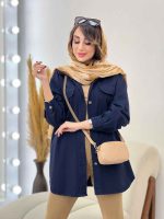مانتو جیب پیله آستین برش دار کد 5546 - تصویر 15