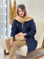 مانتو جیب پیله آستین برش دار کد 5546 - تصویر 8