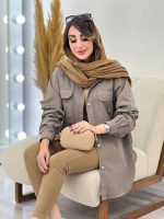 مانتو جیب پیله آستین برش دار کد 5546 - تصویر 21