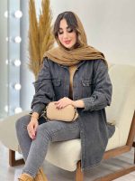 مانتو جین جیب پاکتی ناهید کد 5447 - تصویر 4
