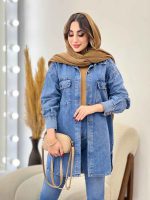 مانتو جین جیب پاکتی ناهید کد 5447 - تصویر 5