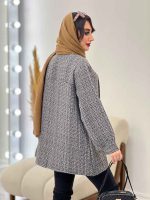 مانتو جلو پیله دو جیب همتا کد 5457 - تصویر 3
