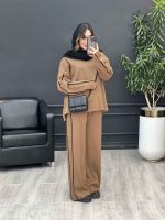 ست بافت وشلوار خط دار کد 5501 - تصویر 5