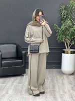 ست بافت وشلوار خط دار کد 5501 - تصویر 2