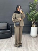 ست بافت وشلوار خط دار کد 5501 - تصویر 6