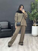 ست بافت وشلوار خط دار کد 5501 - تصویر 9