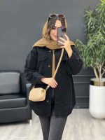 مانتو جین جیب پاکتی لاوین کد 5415 - تصویر 8