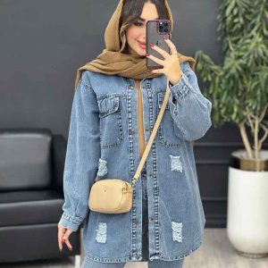 مانتو جین جیب پاکتی لاوین کد 5415