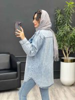 مانتو جین جیب پاکتی لاوین کد 5415 - تصویر 10