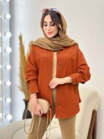 کت کتان رنگی برش دار دو جیب کد 5506 - تصویر 3