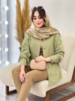 کت کتان رنگی برش دار دو جیب کد 5506 - تصویر 7