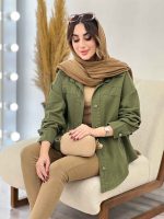 کت کتان رنگی برش دار دو جیب کد 5506 - تصویر 9