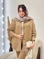 کت کتان رنگی برش دار دو جیب کد 5506 - تصویر 6
