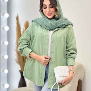 کت کتان رنگی برش دار دو جیب کد 5506