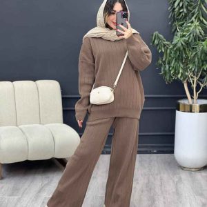 ست بافت و شلوار دلانا کد 5519