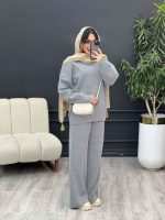 ست بافت و شلوار دلانا کد 5519 - تصویر 3