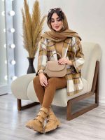 پالتو چهارخونه تک دکمه کد 5518 - تصویر 20