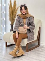 پالتو چهارخونه تک دکمه کد 5518 - تصویر 15