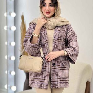 پالتو چهارخونه تک دکمه کد 5518