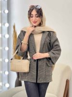 پالتو چهارخونه تک دکمه کد 5518 - تصویر 7