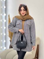 مانتو پائیزه بغل سه دکمه کد 5454 - تصویر 4