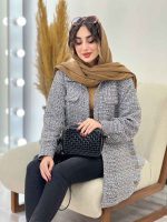 مانتو پائیزه بغل سه دکمه کد 5454 - تصویر 6