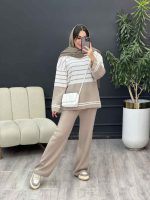 ست بافت و شلوار راه راه کد 5477 - تصویر 13