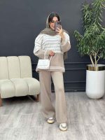ست بافت و شلوار راه راه کد 5477 - تصویر 19