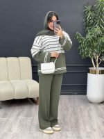 ست بافت و شلوار راه راه کد 5477 - تصویر 16