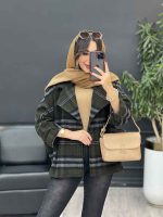 پالتو چهارخونه تک دکمه بغل چاک کد 5529 - تصویر 32