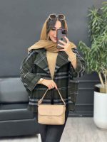 پالتو چهارخونه تک دکمه بغل چاک کد 5529 - تصویر 27