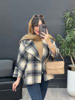 پالتو چهارخونه تک دکمه بغل چاک کد 5529 - تصویر 33