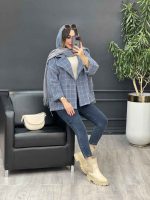 پالتو چهارخونه تک دکمه بغل چاک کد 5529 - تصویر 24