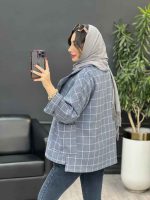 پالتو چهارخونه تک دکمه بغل چاک کد 5529 - تصویر 6
