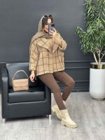 پالتو چهارخونه تک دکمه بغل چاک کد 5529 - تصویر 29