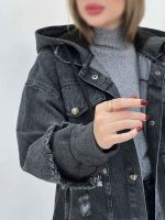 جین ترکیبی آستین جیب کد 5530 - تصویر 7
