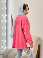 مانتو کتان ریش دار ترلان کد 5504 - تصویر 8