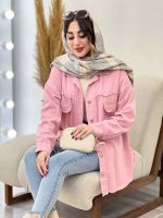 مانتو کتان ریش دار ترلان کد 5504 - تصویر 19