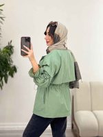 بارانی دو دکمه آستین گت کد 5520 - تصویر 12