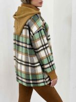 هودی ترکیبی چهارخونه النا کد 5537 - تصویر 12