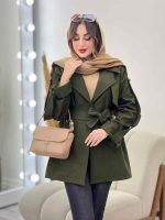 بارانی کمر پاگن ژیله دار کد 5480 - تصویر 3