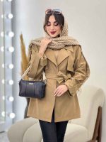 بارانی کمر پاگن ژیله دار کد 5480 - تصویر 16