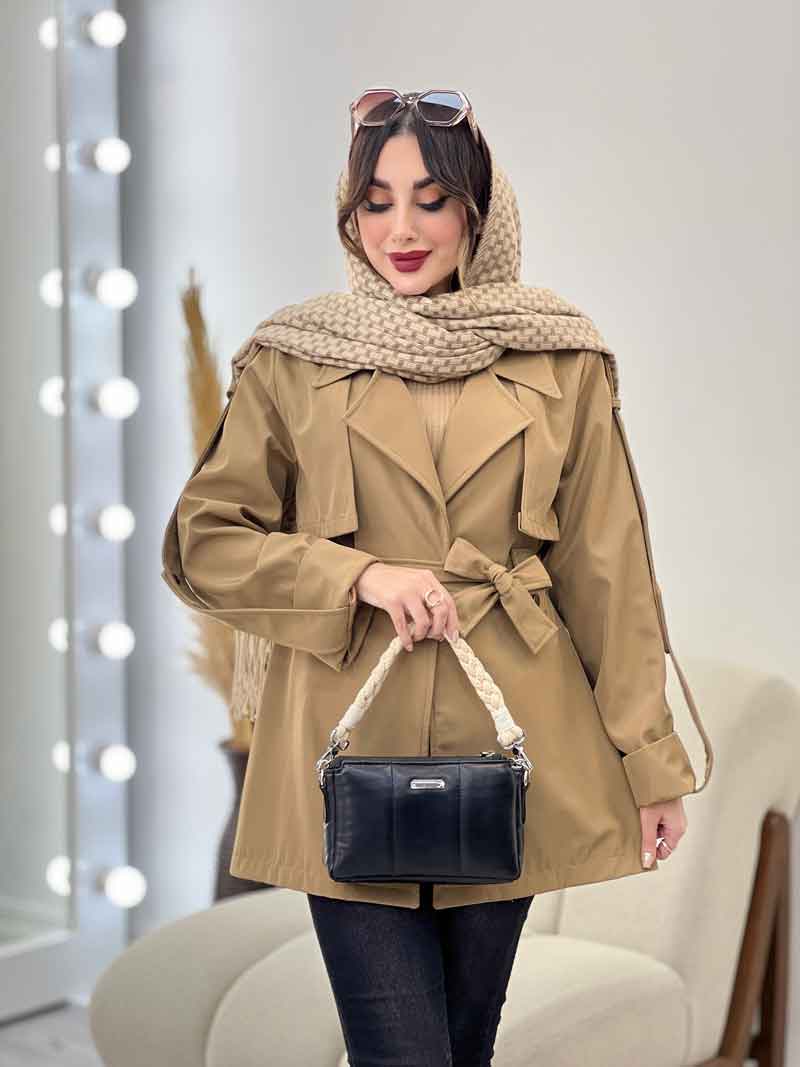 بارانی کمر پاگن ژیله دار کد 5480 بارانی کمر پاگن ژیله دار کد 5480