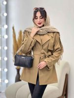 بارانی کمر پاگن ژیله دار کد 5480 - تصویر 9