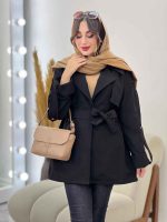 بارانی کمر پاگن ژیله دار کد 5480 - تصویر 4