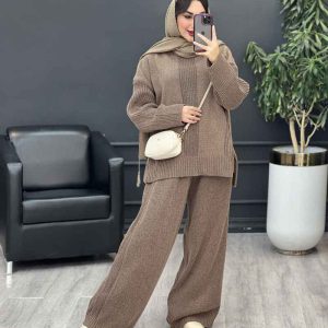 ست بافت و شلوار آیسان کد 5511