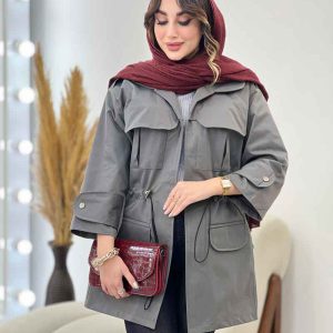 بارانی کمرگت چهارجیب پیله کد 5533